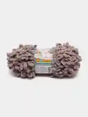 Бежевый меланж пряжа Alize Puffy Fine 5 штук петельки маленькие