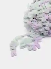 Небесно-голубой пряжа Alize Puffy Fine color 5 штук  петельки маленькие