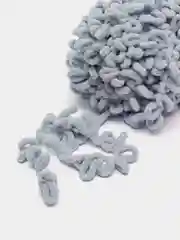 Серый металлик пряжа Alize Puffy Fine 5 штук петельки маленькие