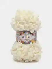 Молочный пряжа Alize Puffy Fine 5 штук петельки маленькие