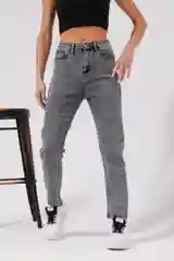 Светло-синий джинсы женские mom fit с высокой посадкой