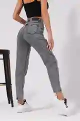 Светло-синий джинсы женские mom fit с высокой посадкой