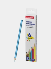 Пластиковые цветные  карандаши шестигранные ErichKrause Basic 6 цветов