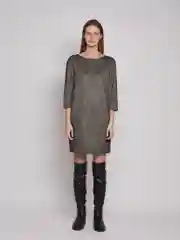 Бежевый платье женское Zolla, мини, рукав 3/4