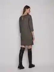 Бежевый платье женское Zolla, мини, рукав 3/4