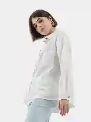 Белый рубашка вельветовая, женская