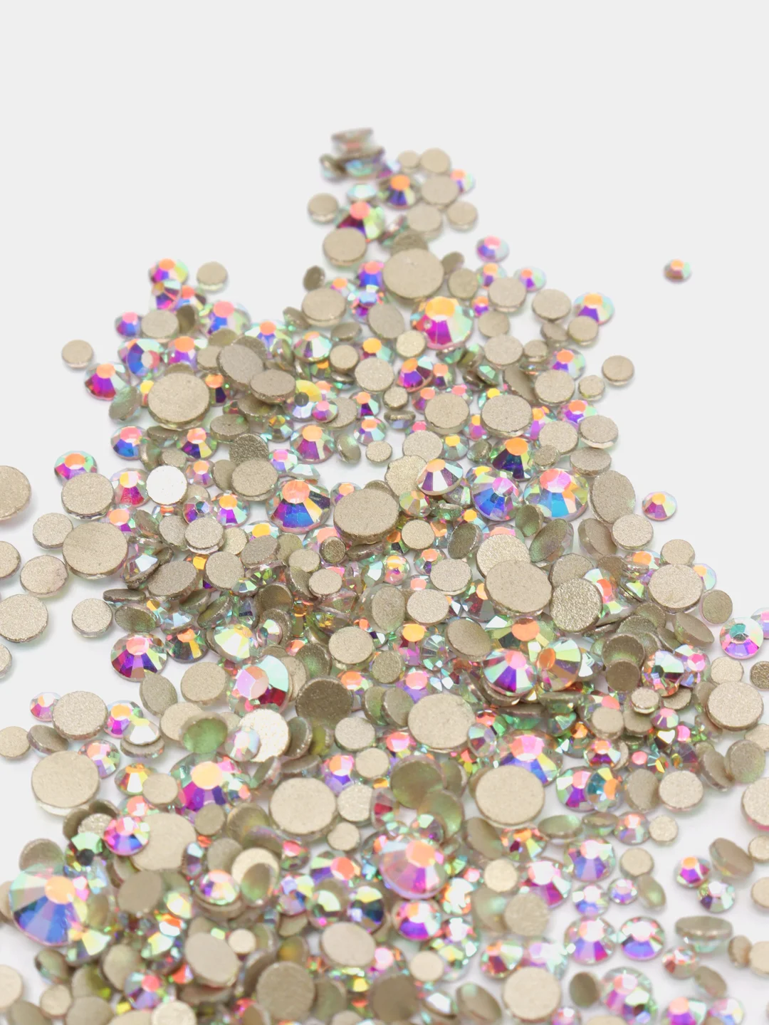 Стразы стекло микс SS4 - SS20 холодной фиксации Crystal AB, 500 штук