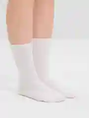Белый хлопковые носки, однотонные, яркие, высокие, унисекс