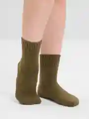 Хаки зимние теплые махровые шерстяные носки