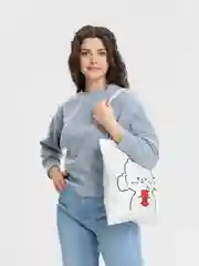 Белый сумка шоппер, унисекс 2 цвета