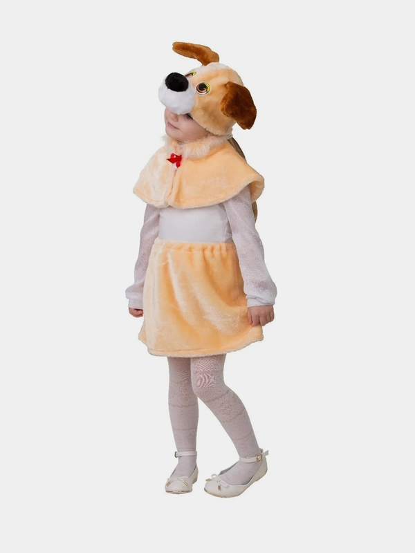 Карнавальный костюм "Собачка Жучка" с мехом, 110р