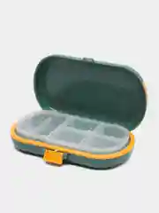 Зеленый дорожный контейнер для хранения лекарств, таблетница