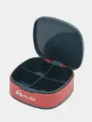 Багровый дорожный контейнер для хранения лекарств, таблетница