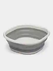Серый таз силиконовый складной