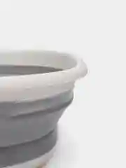 Серый таз силиконовый складной