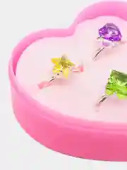 Конфетный набор детских серебристых колец, 3 штуки