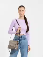 Хаки сумка мессенджер женская, с длинным съёмным ремешком