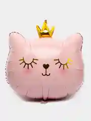 Шар фольгированный "Кошка с короной", Кошечка 80 см