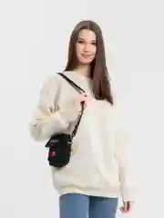 Черный женская холщовая сумка через плечо