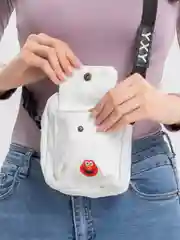Белый женская холщовая сумка через плечо