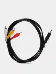 Черный кабель соединительный Telecom, 3.5 mm, jack - RCA x3 тюльпан