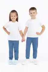 Синий меланж брюки детские, домашние