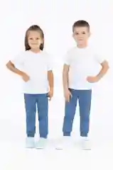Синий меланж брюки детские, домашние