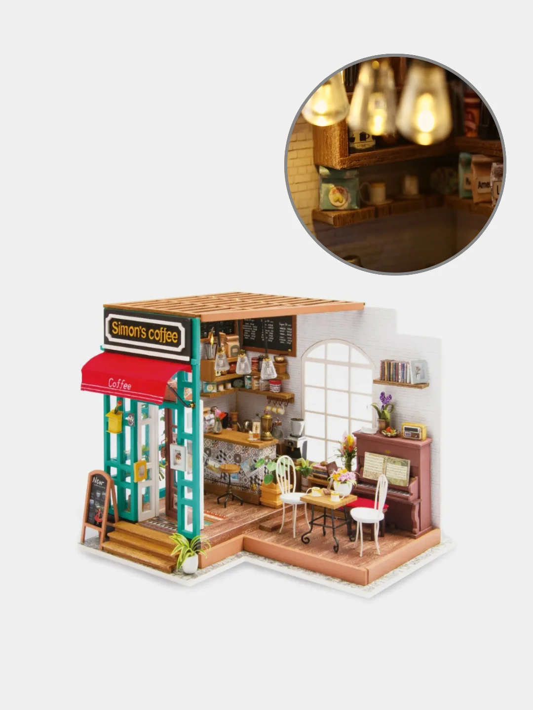 Бордовый 3d конструктор-ночник, DIY