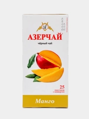 Чай АЗЕРЧАЙ, черный с манго, 25 пакетиков