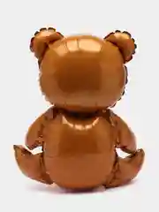 Воздушный шар-фигура "Сидячий мишка с сердцем", коричневый, 30/76 см