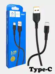 Белый кабель 2.4A Type-C, Lightning, Micro, Fast Charger (быстрая зарядка) USB-C (Лайтинг,Микро)