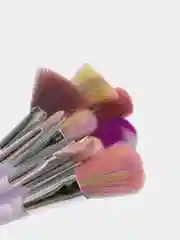 Разноцветный набор кистей для макияжа, 10 штук