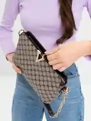 Хаки сумка мессенджер женская, с длинным съёмным ремешком