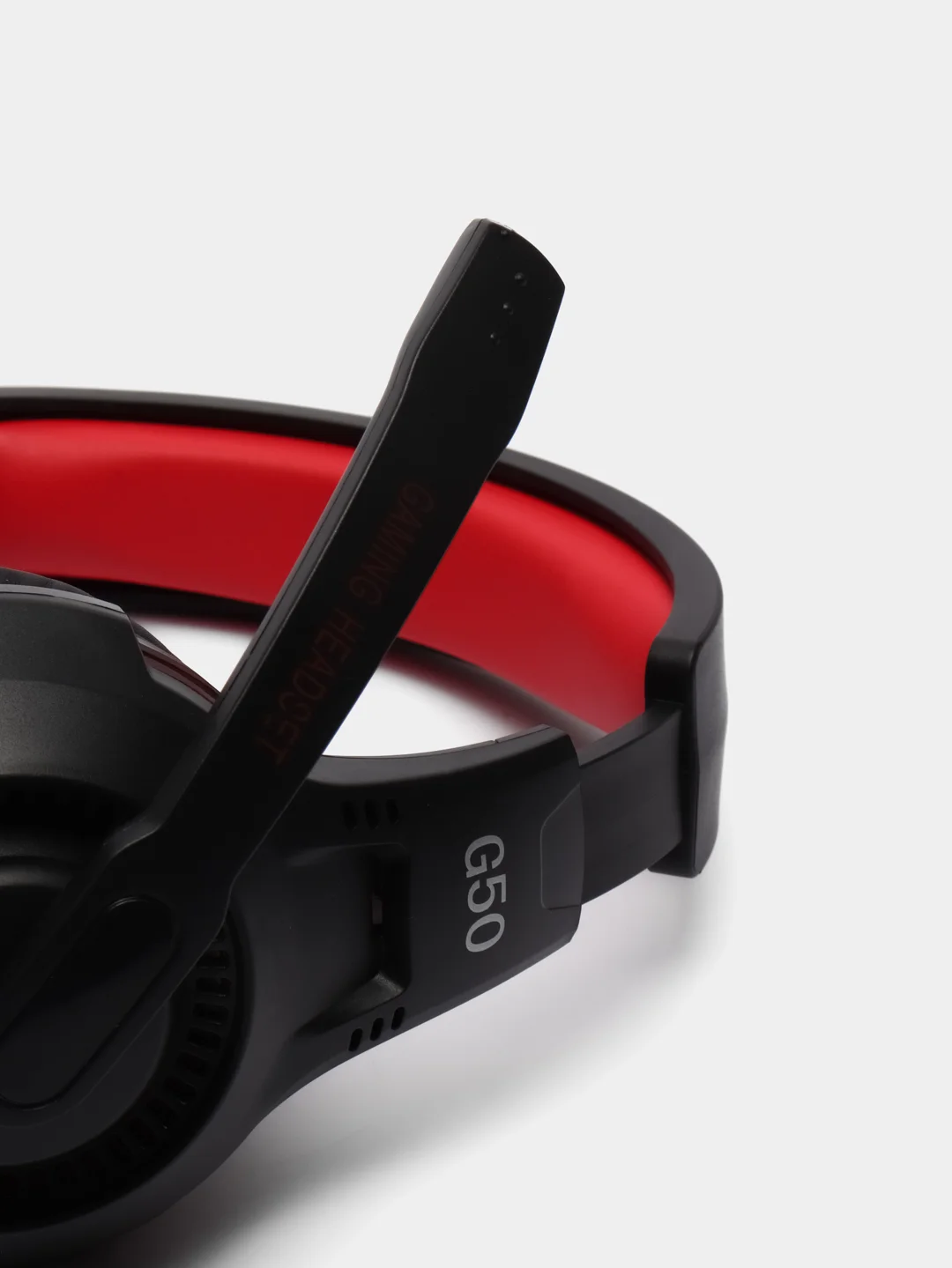 Наушники полноразмерные G50, игровые, красный цвет, с микрофоном