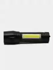 Черный фонарь ручной светодиодный, с USB зарядкой и мощным диодом, водонепроницаемый