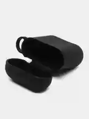 Черный чехол для наушников AirPods 1, 2, с карабином, силиконовый