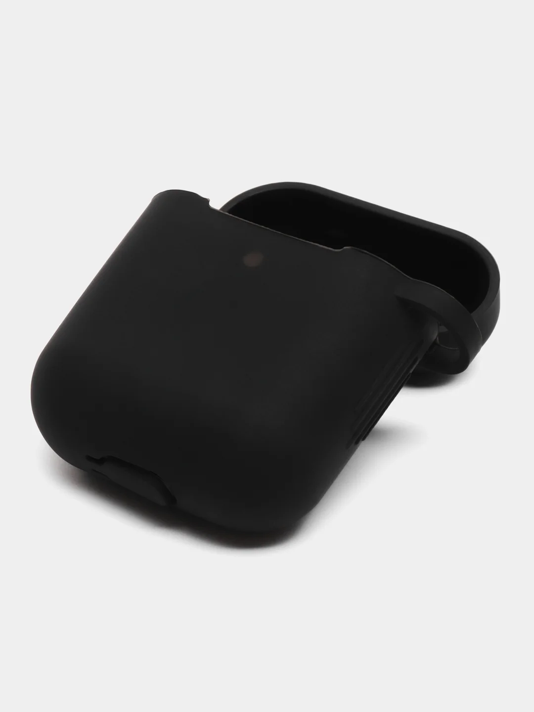 Черный чехол для наушников AirPods 1, 2, с карабином, силиконовый