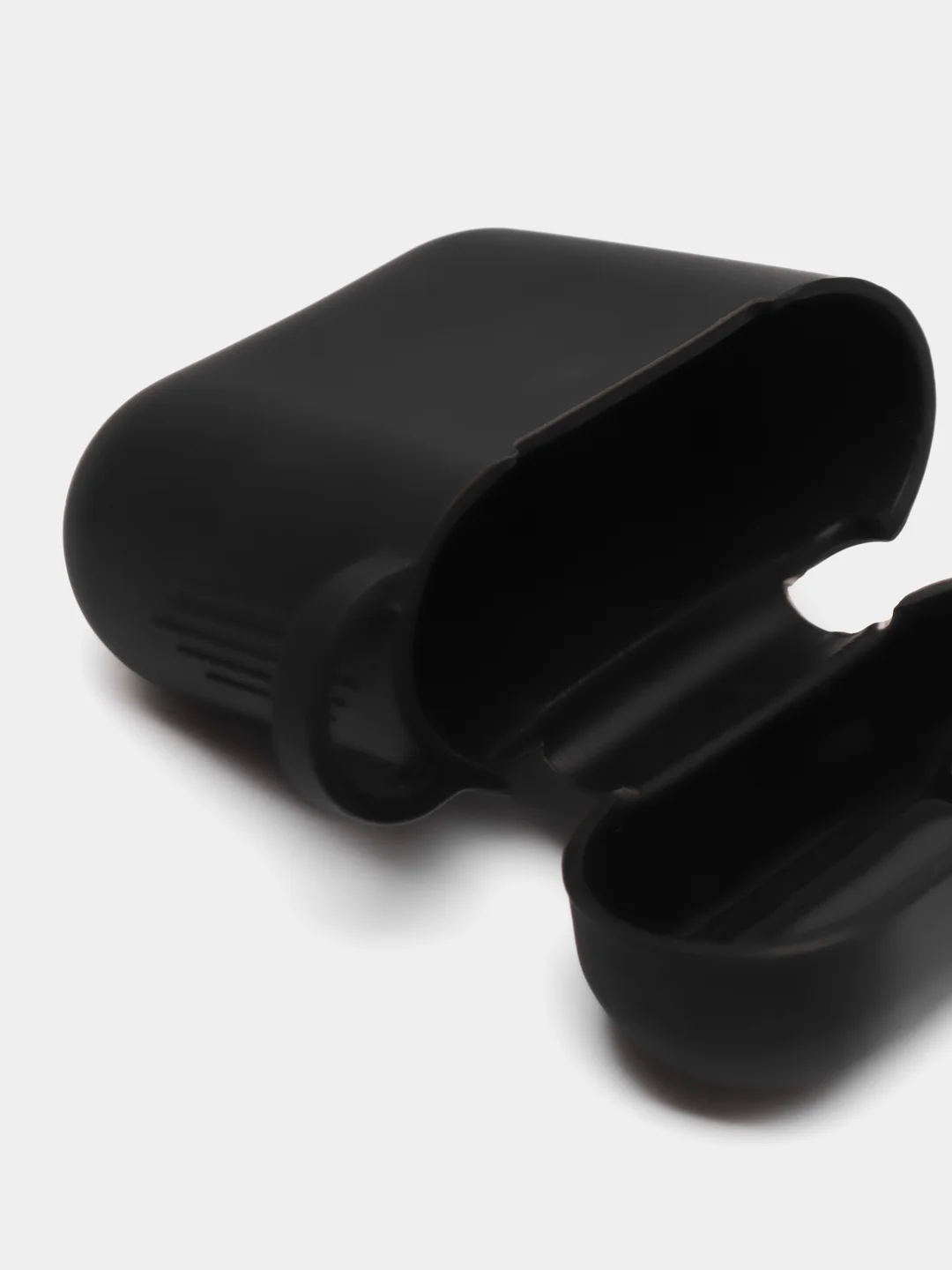 Черный чехол для наушников AirPods 1, 2, с карабином, силиконовый