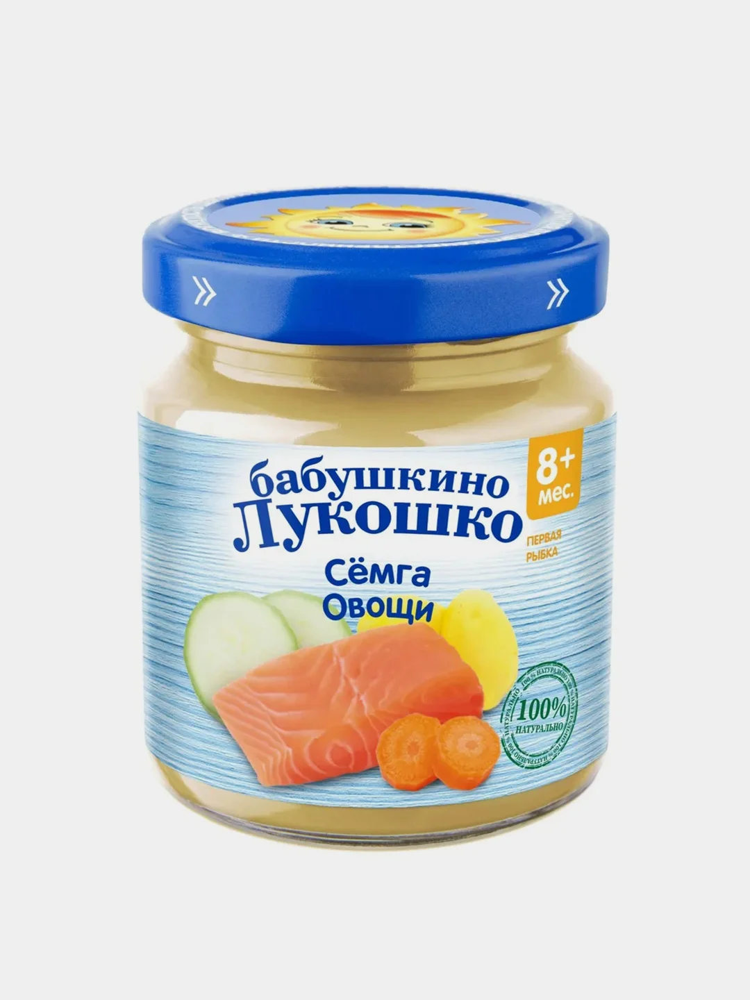 Пюре рыбно-овощное Бабушкино Лукошко Рагу из семги с овощами с 8-ми мес,100 г ,уп 6 шт