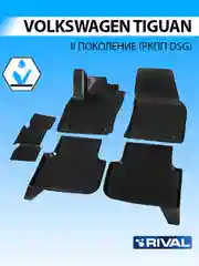 Коврики в салон Rival для VW Tiguan II, DSG РКПП, 2016-2020 2020-, полиуретан