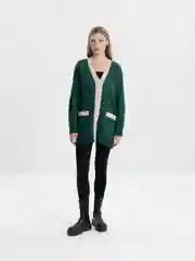 Зеленый кардиган