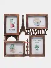 Фоторамка-коллаж "Family travel", мультирамка, 4 фото, 35 х 34 см