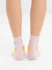 Розовый женские носки "Сердечко" Vivid Color Корея средней длины, для подростка и взрослых