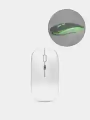 Серебряный мышка беспроводная с подсветкой RGB, беспроводная мышь для компьютера с аккумулятором
