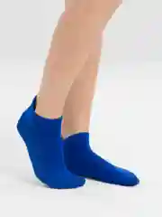 Синий носки короткие, с принтом