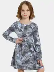 Серый меланж платье детское, туника в садик