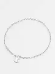 Серебряный колье на шею, украшение из металла, цепь, цепочка, чокер.подарок на 8 марта