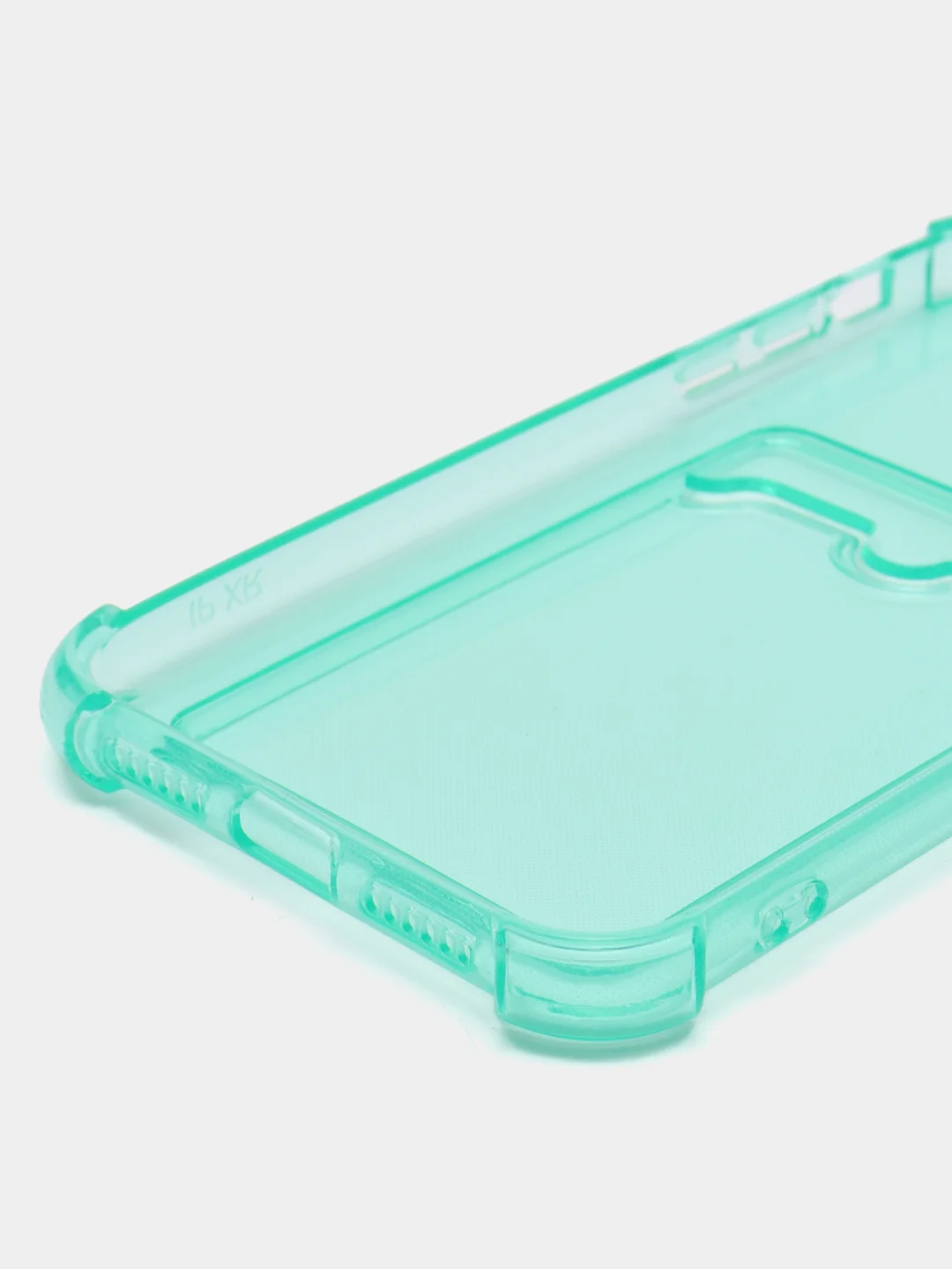 Салатовый чехол для iPhone XR, с карманом для карт