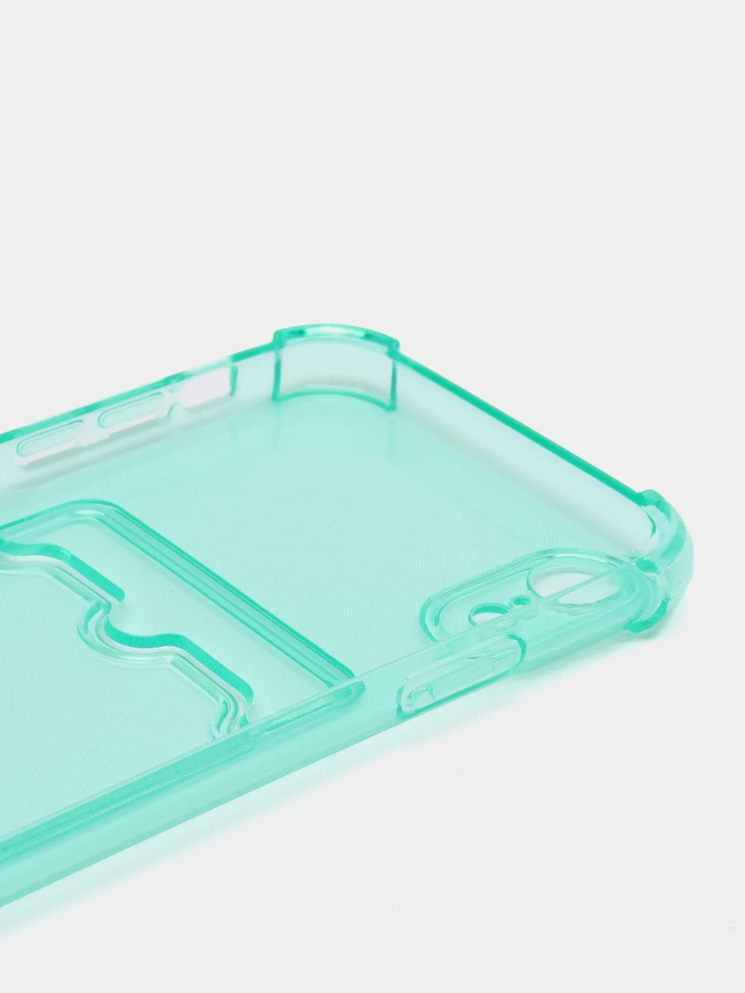 Салатовый чехол для iPhone XR, с карманом для карт