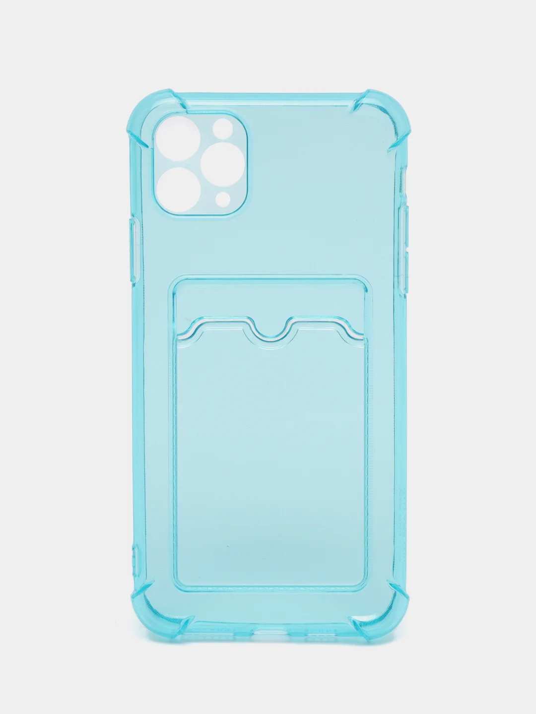 Бирюзовый чехол для iPhone 11 Pro Max, с карманом для карт